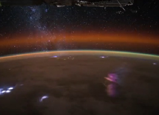Space Station Passes Over Stormy Africa
