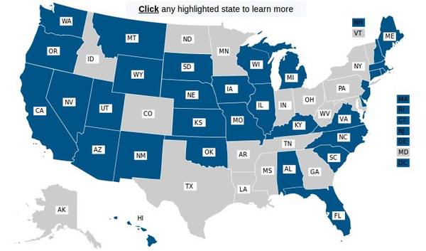 Map of US Police Departments’ Policies on Tracking Cell-Phone Use Without a Warrant