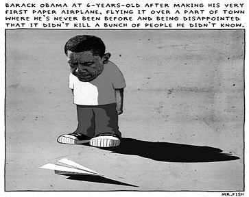 Obama’s First Paper Airplane – No Casualties