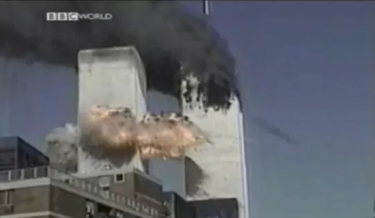 9/11 Plane or Missle That Hit WTC 2 – Slow Motion