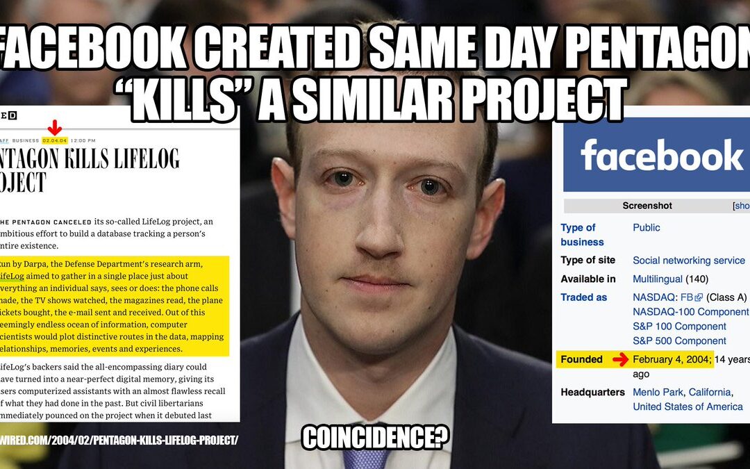 Facebook is Likely Just the DARPA LifeLog Project Re-Named